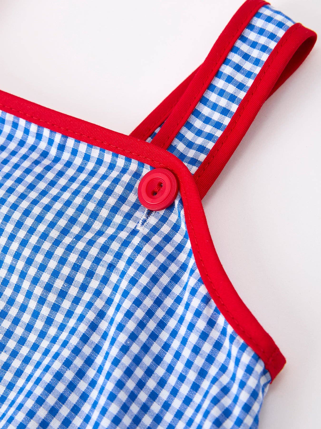 4th of July Flag Baby Boy Romper Plaid
