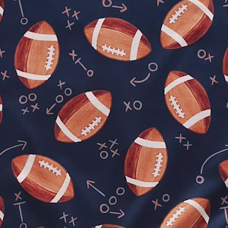 Navy Football Boy Romper