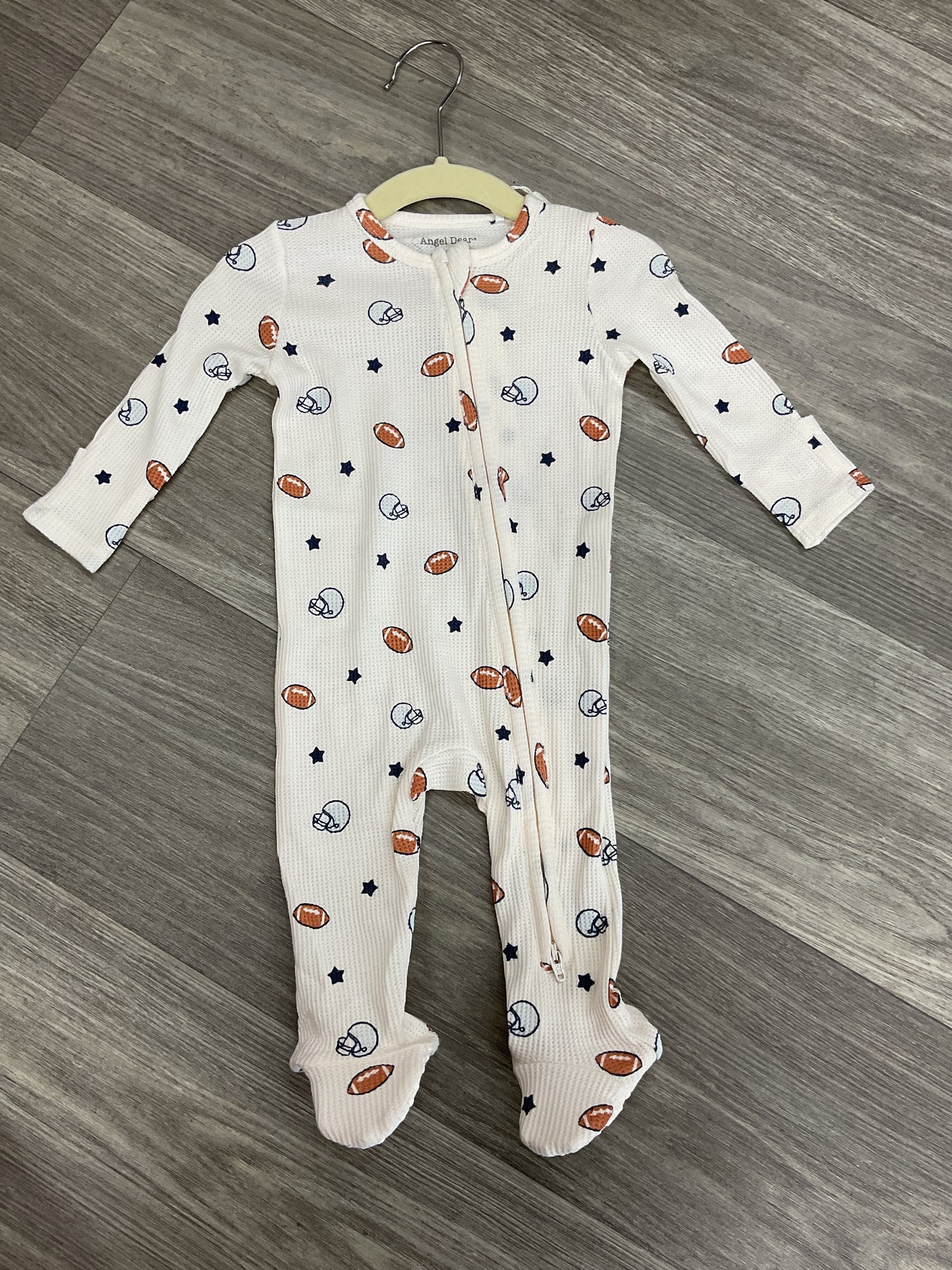 Footballs & Stars 2 Way Zipper Footie
