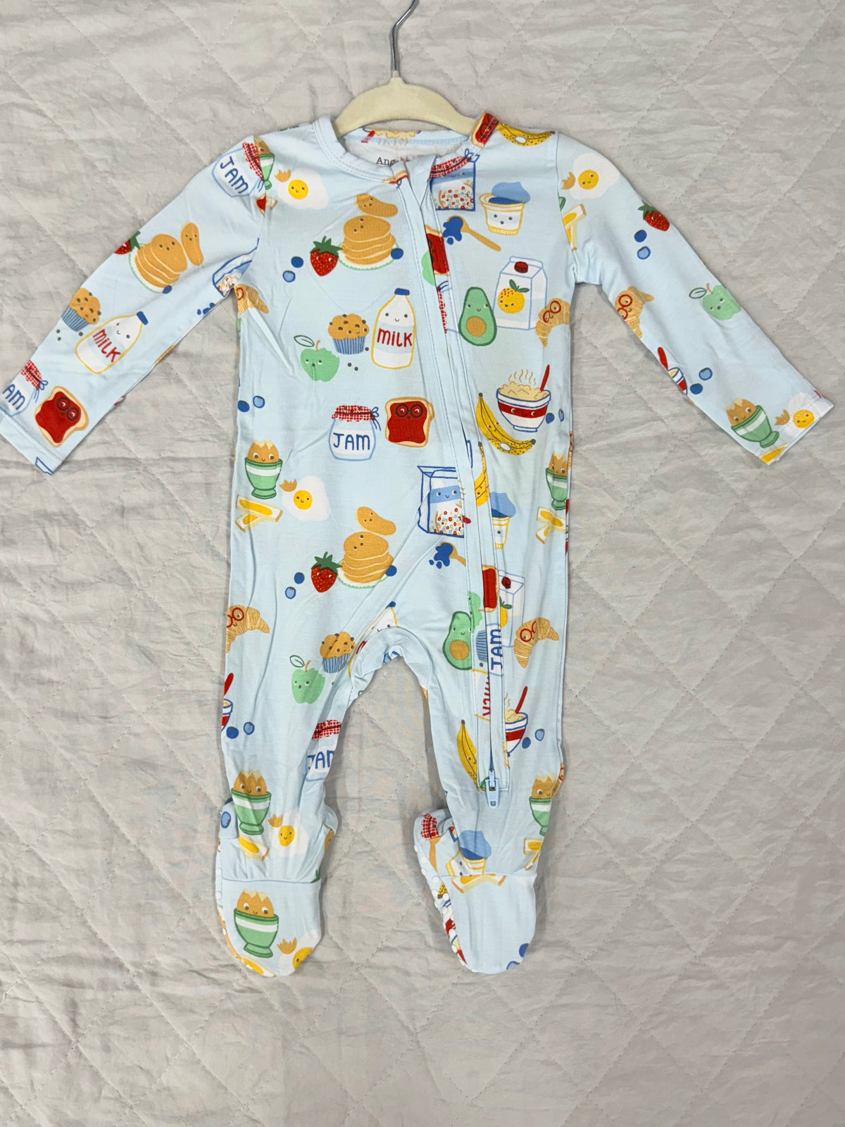 AD Breakfast Club Blue Zipper Footie