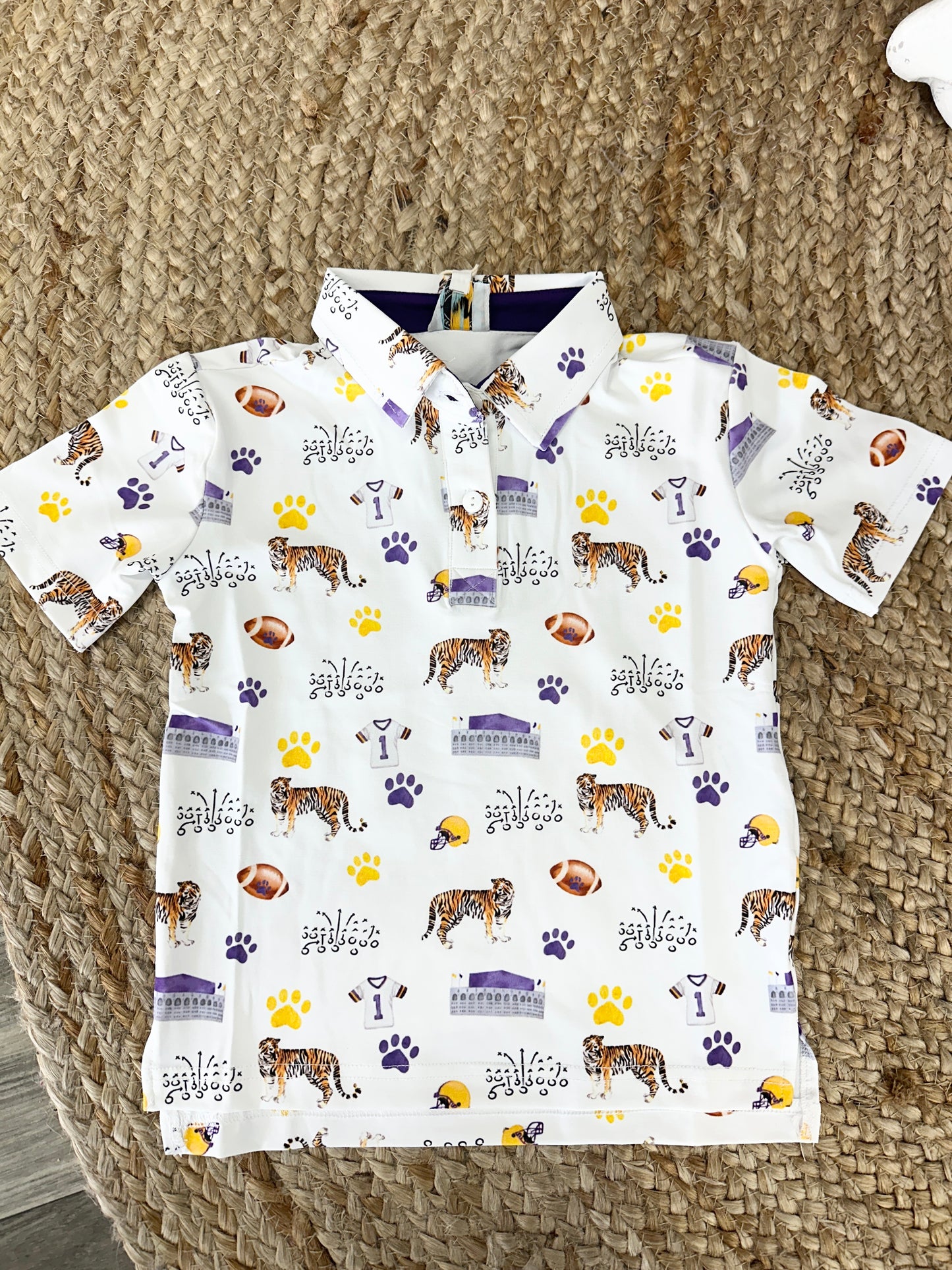 LSU Printed Polo