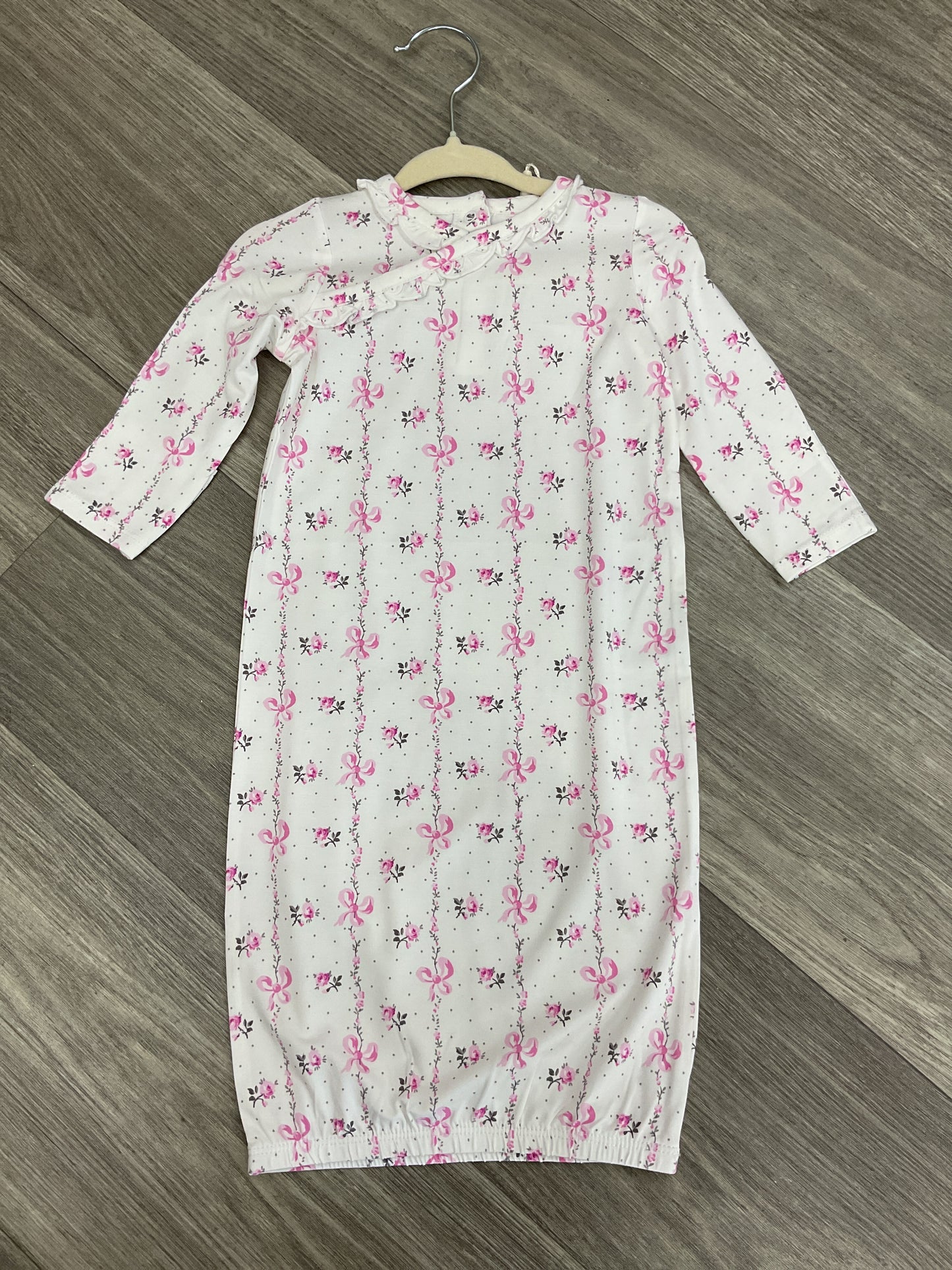 Buds & Bows Stripe Kimono Gown