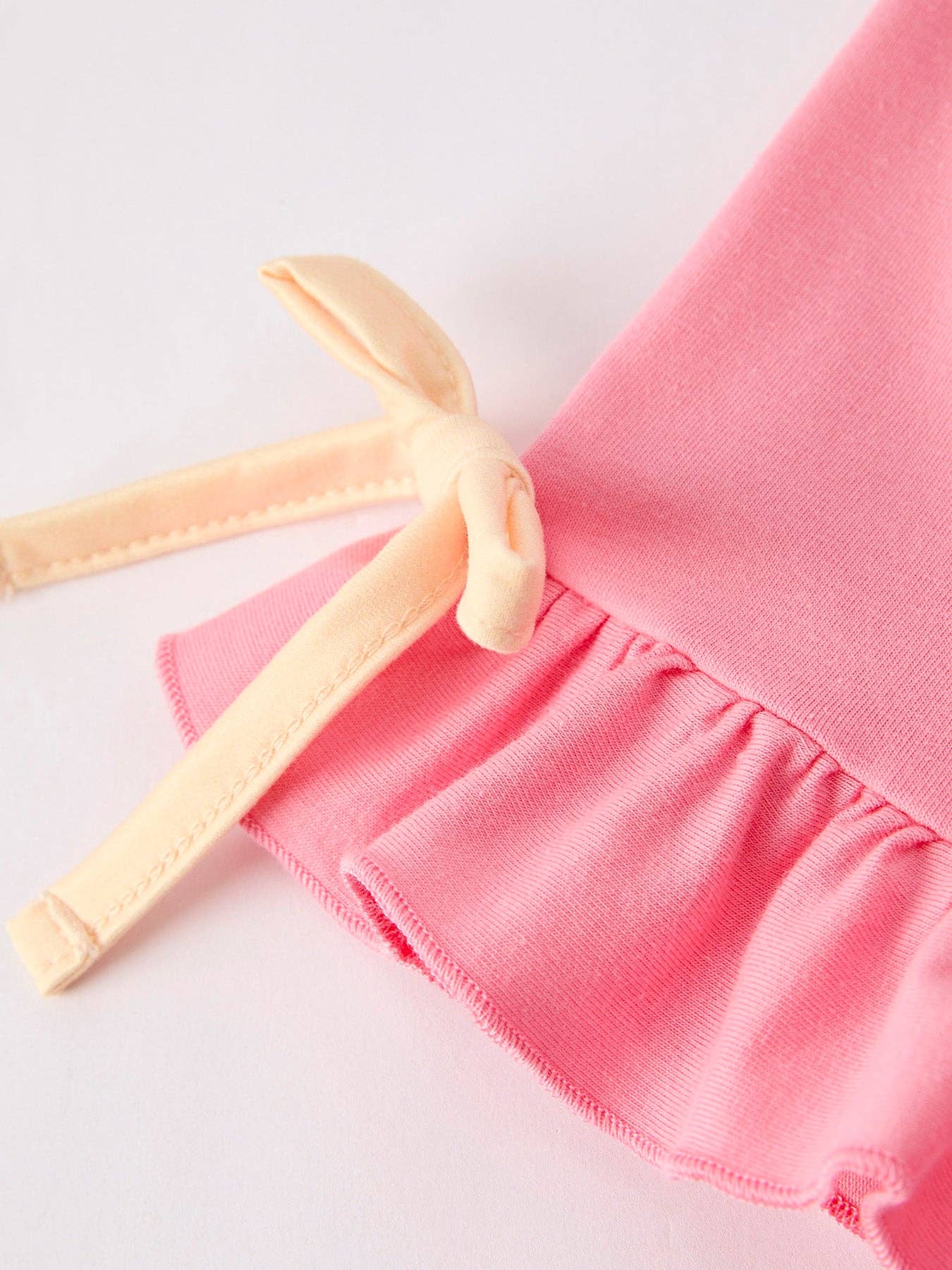 Girl's School Bow Short Sleeve Shorts Set