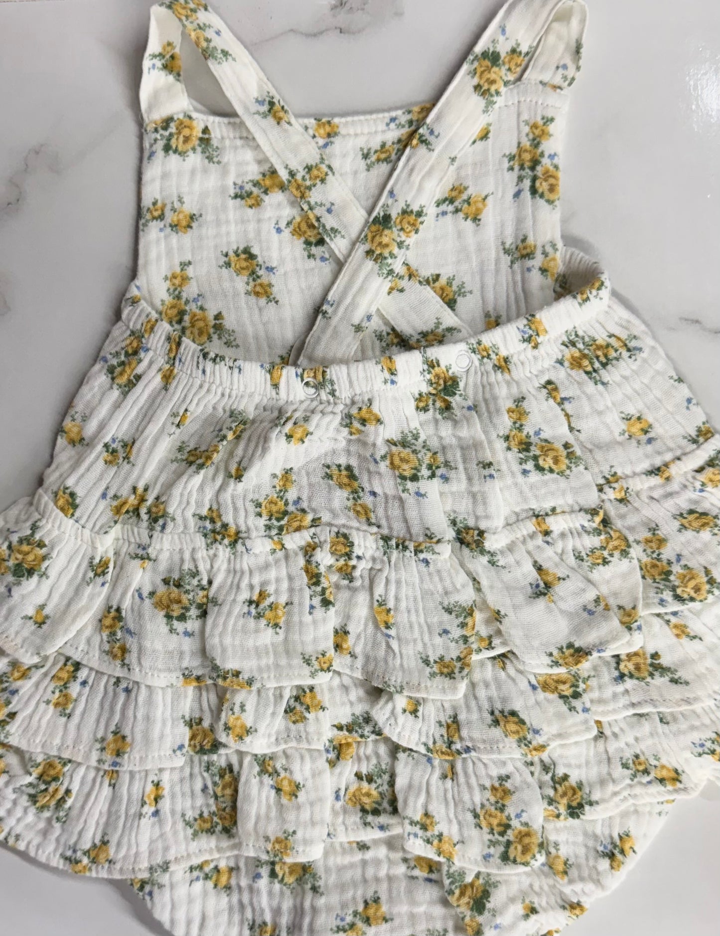 AD Sunshine Roses Ruffle Sunsuit