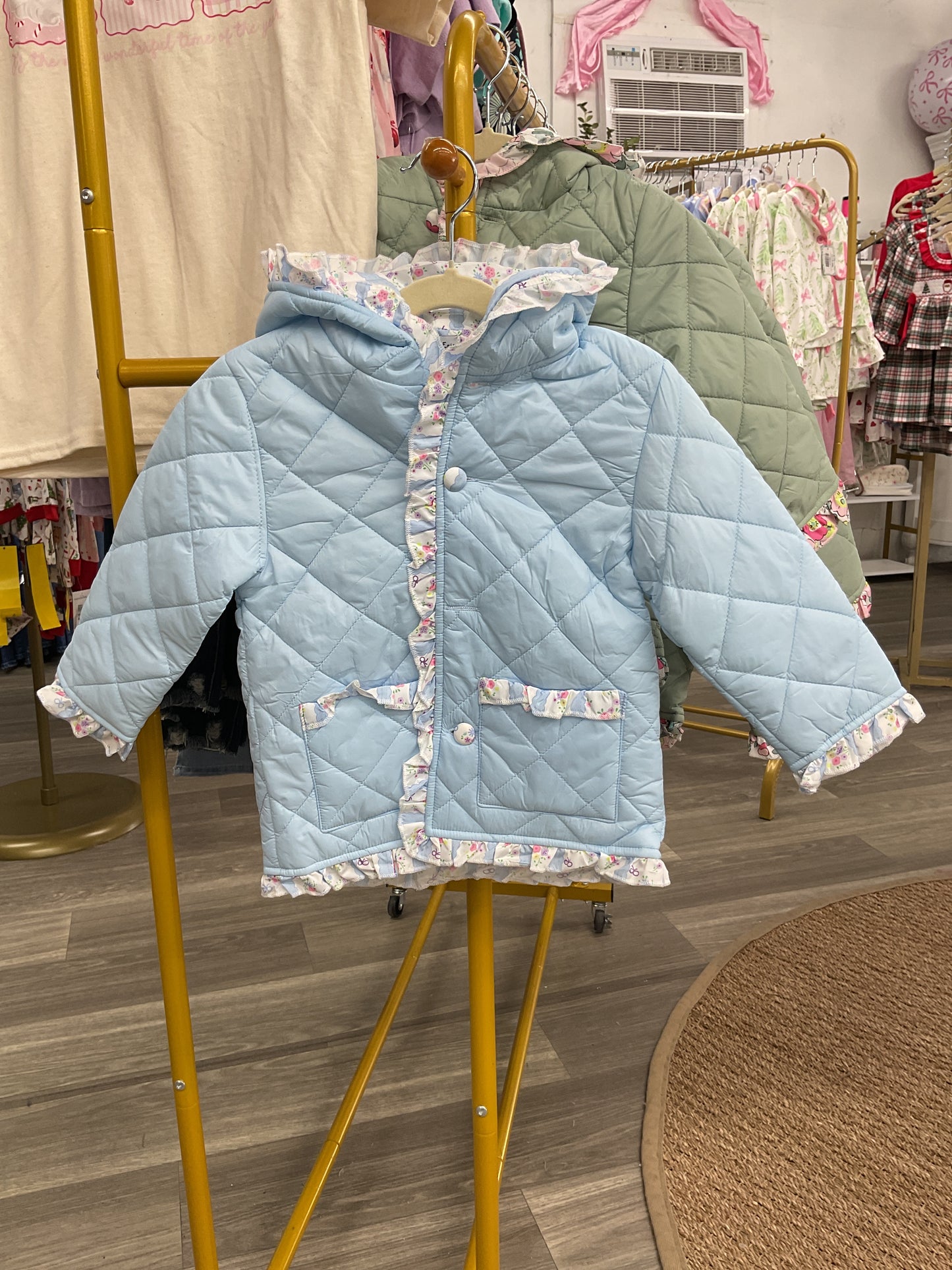 Blue Floral Printed Jacket