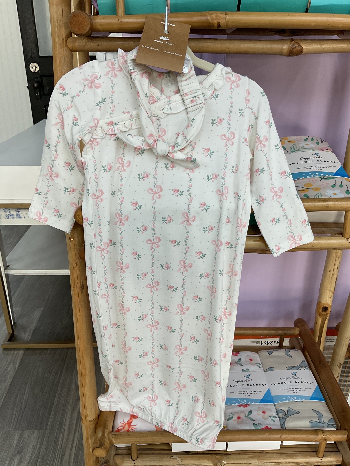 AD Dainty Buds & Bows Gown with Headband