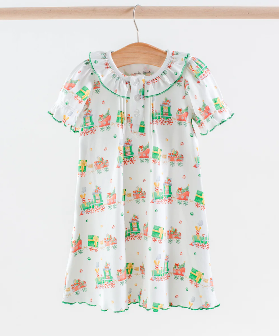 Santa's Sweet Express Cotton Gown