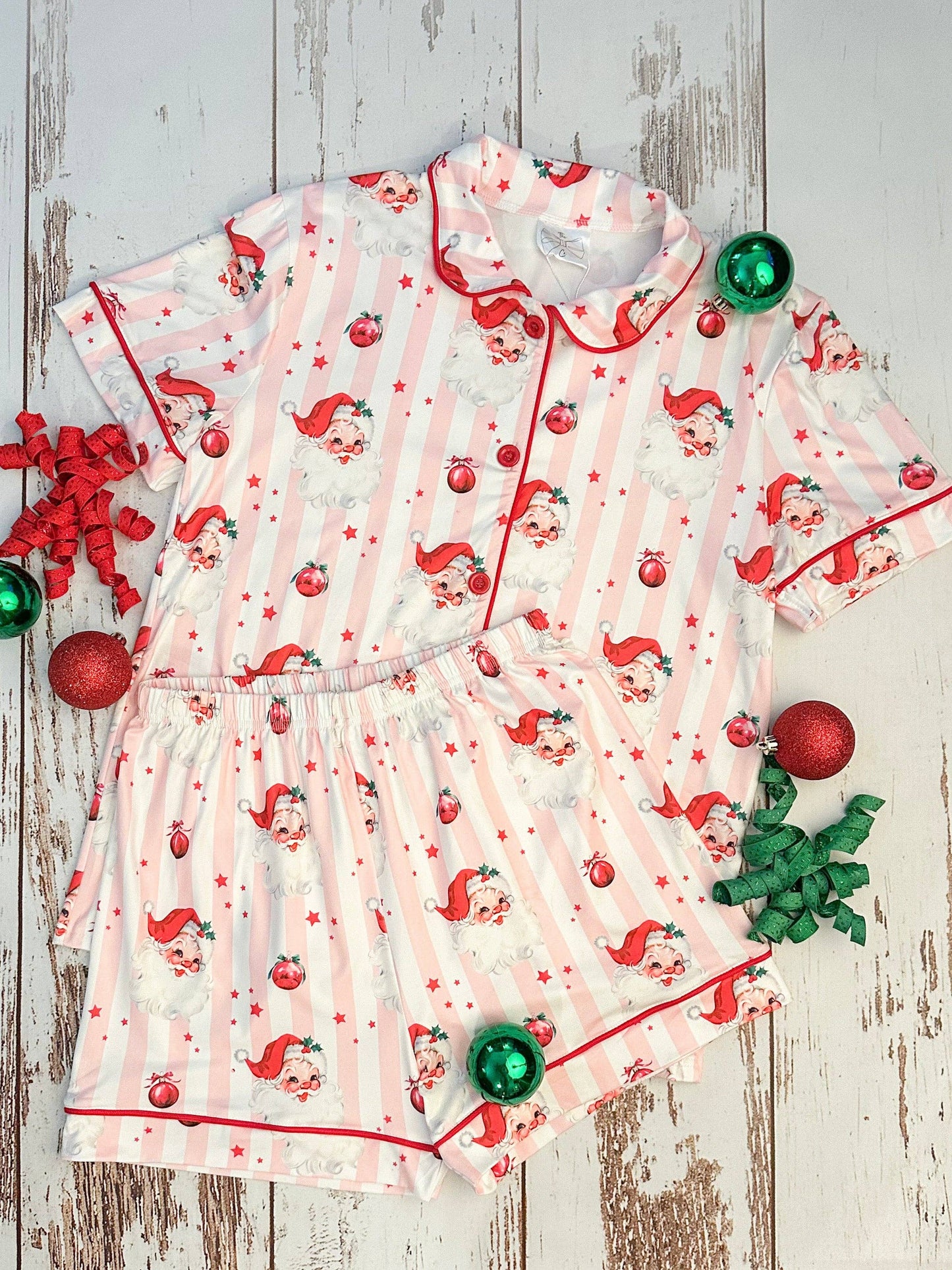 Mommy & Me Santa & Stripes Family Christmas Pajamas 2025