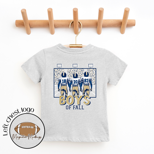 Boys of Fall | Blue + Gold | Football Kid’s Tee