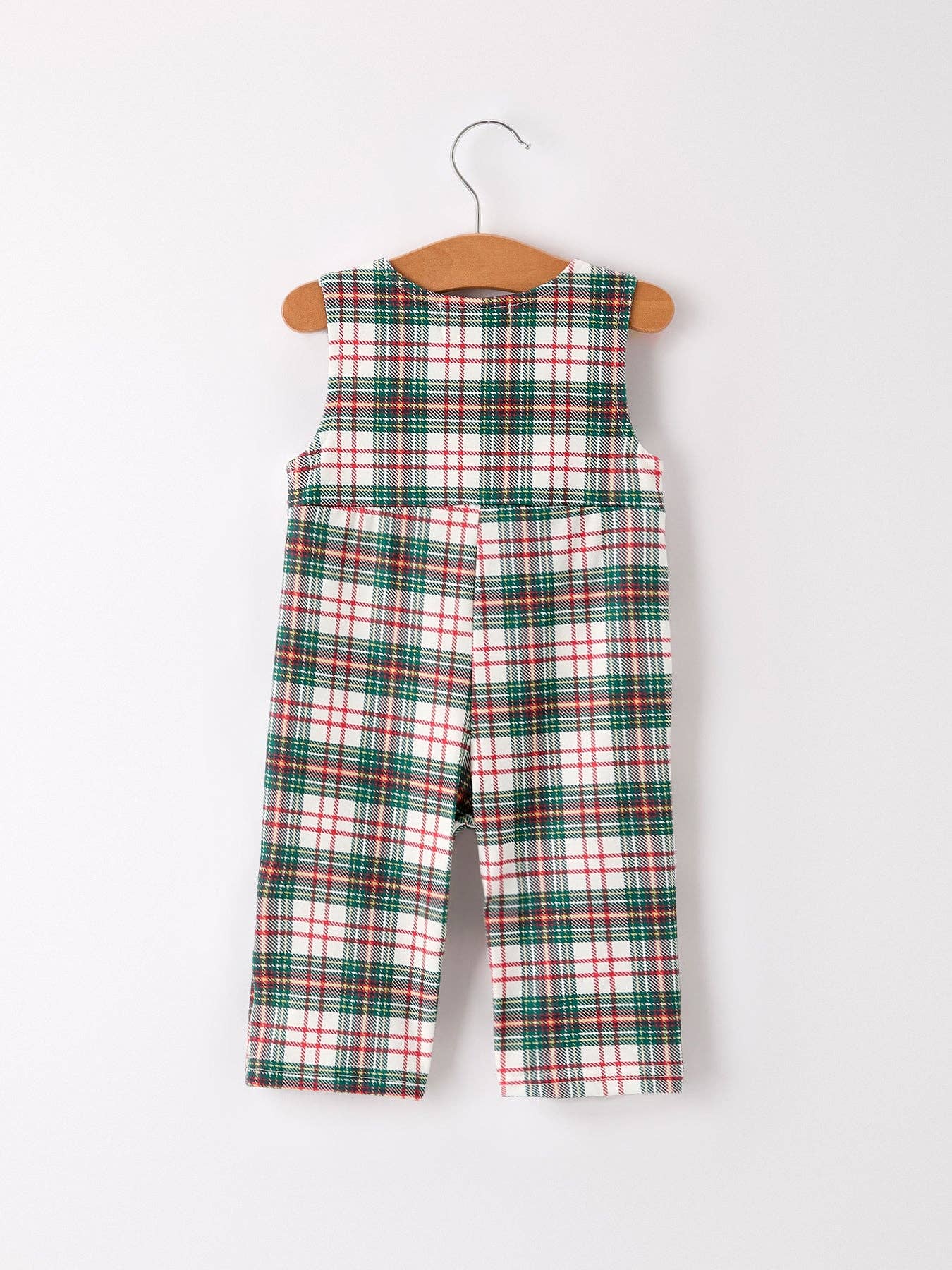 Christmas Plaid Embroidered Boys JonJon