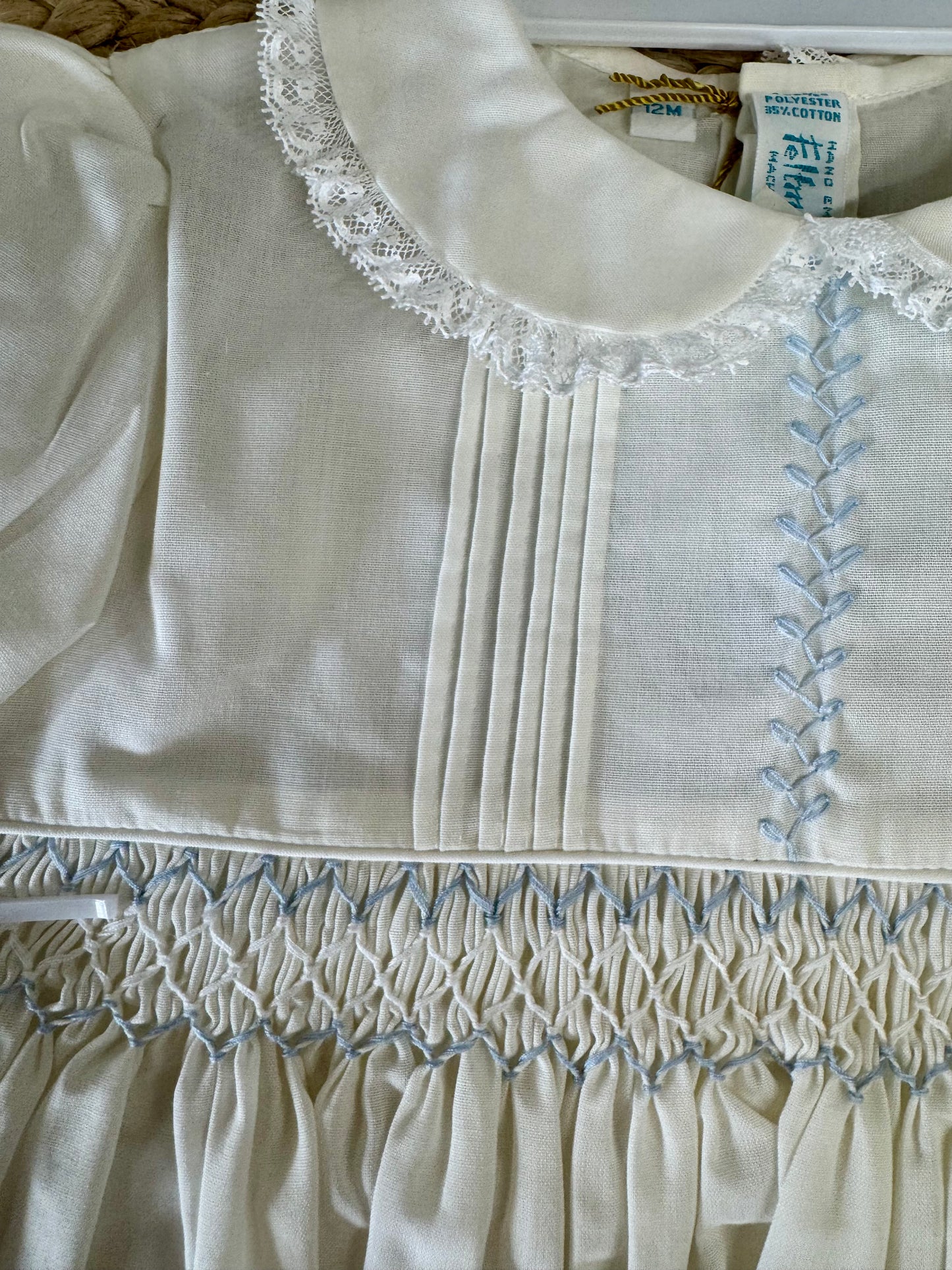 FB Ivory Vintage Smocked Dress