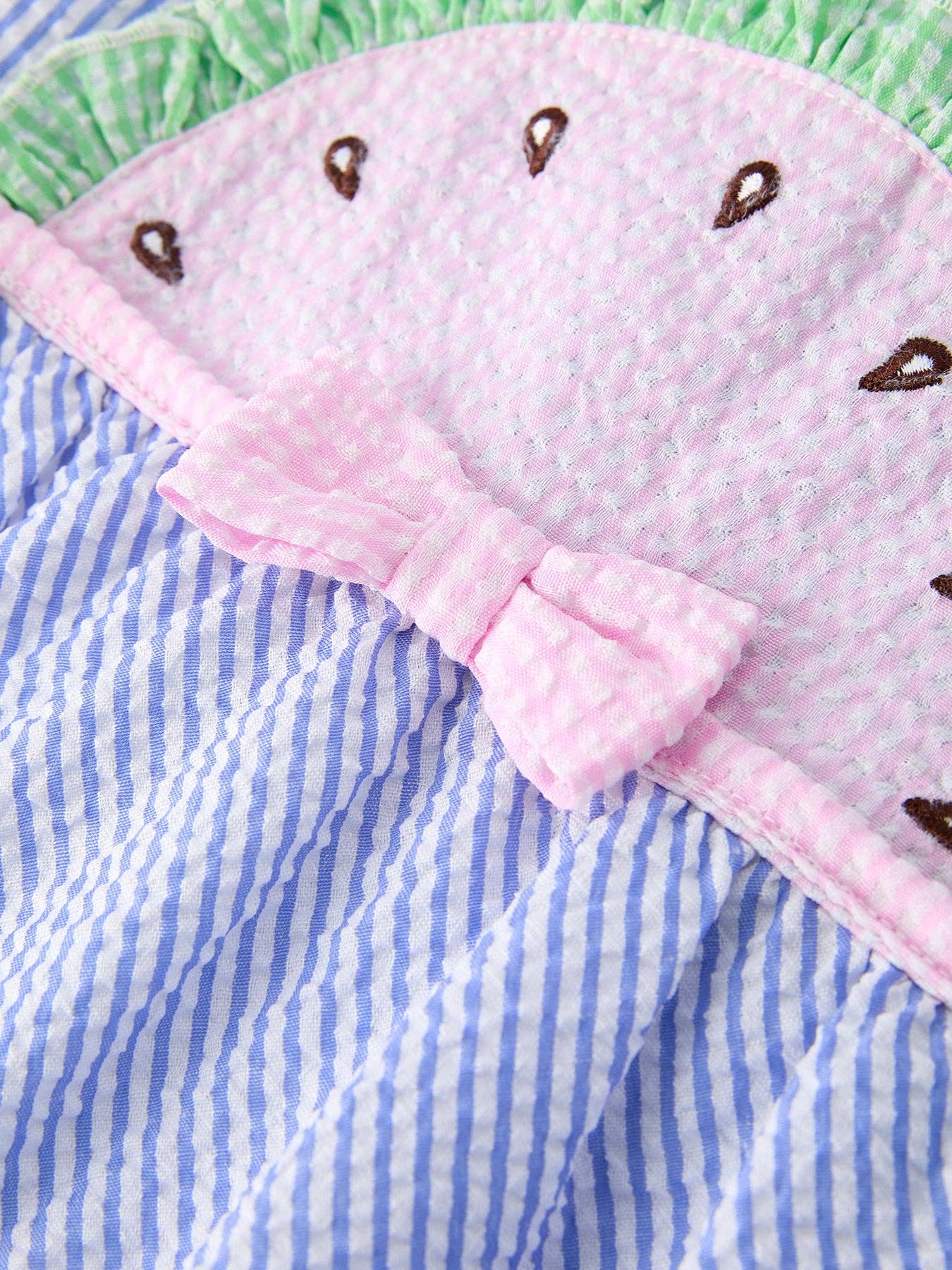 Watermelon Stripe Girl Romper