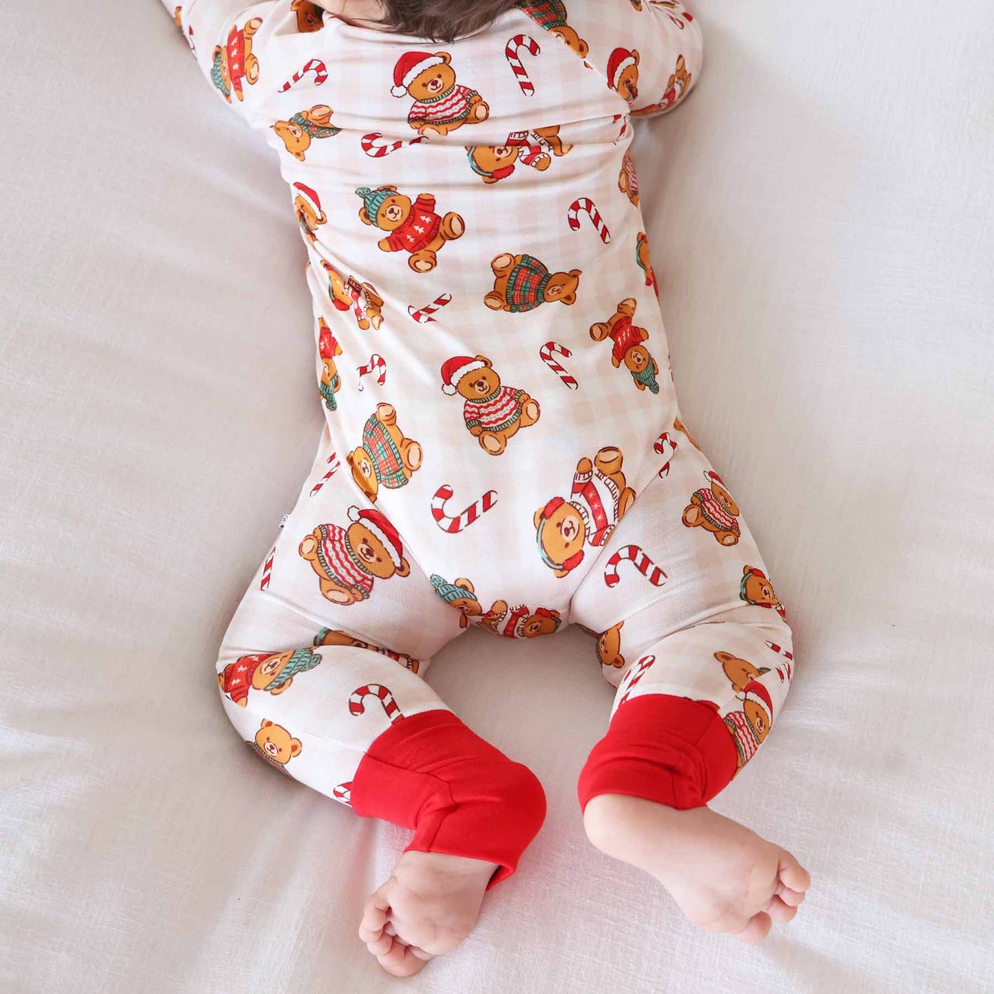 Beary Christmas Convertible Zip Romper | Neutral