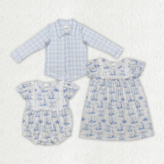 Vintage Blue Bunny Outfit