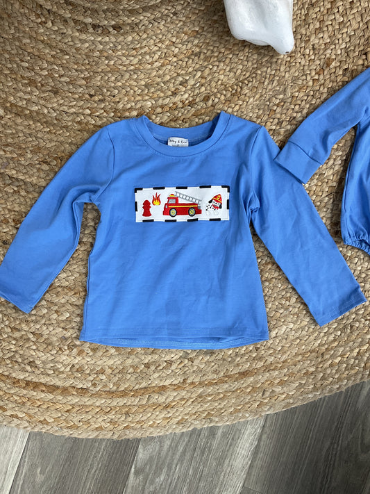Blue Firefighter Shirt