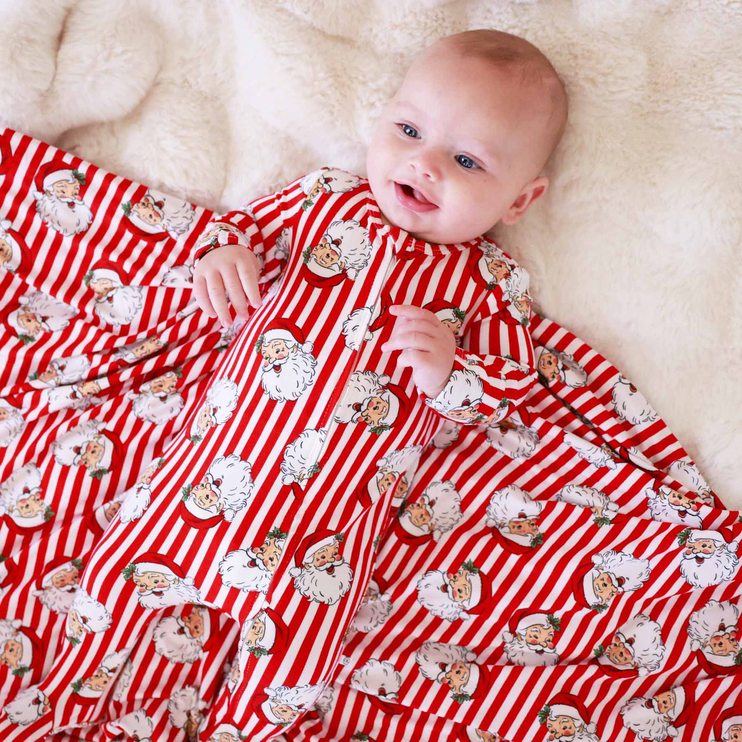 Santa Claus Lane Zipper Footie