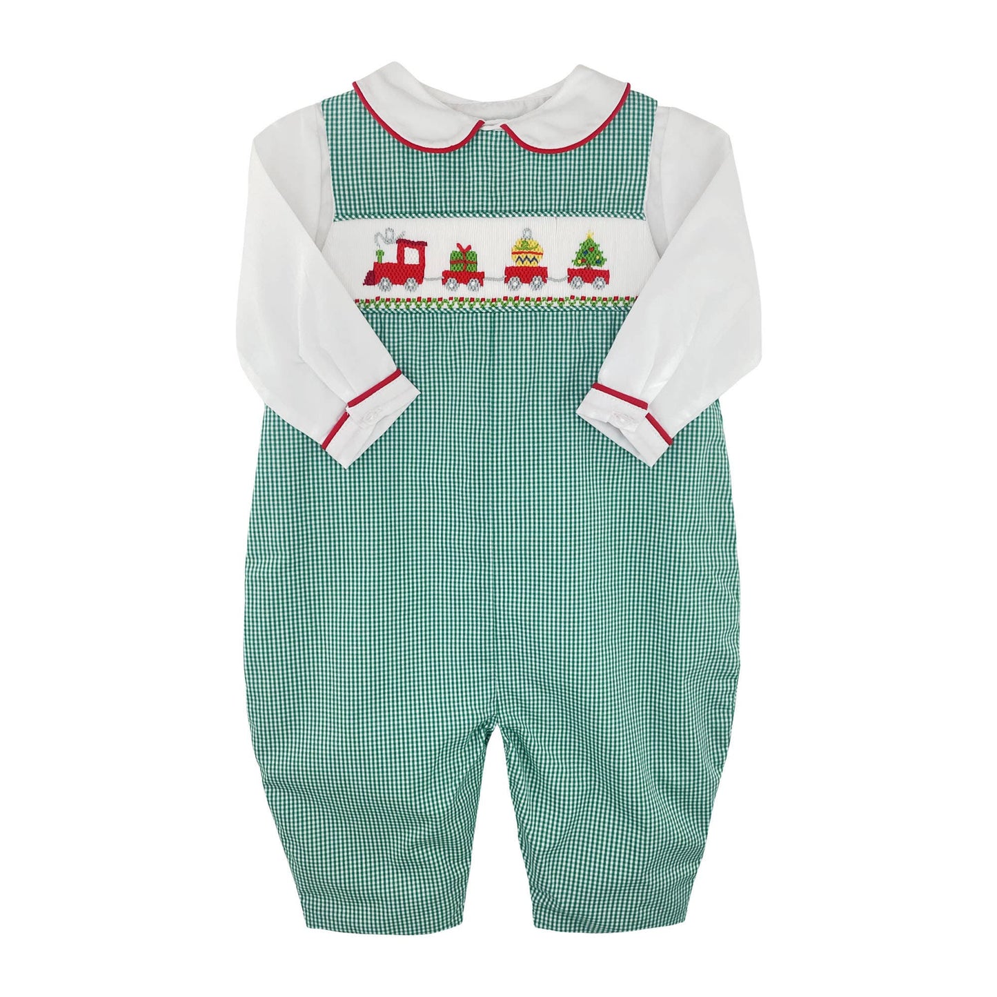 Christmas Train Longall with Hand Picture Smocking