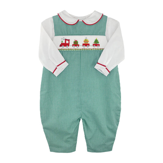 Christmas Train Longall with Hand Picture Smocking