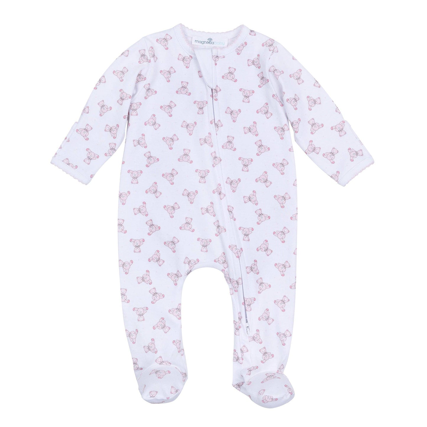Baby's Teddy Zip Footie - Pink