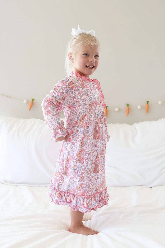 Long Sleeve Princess Ruffle Nightgown | Bunny Blossoms