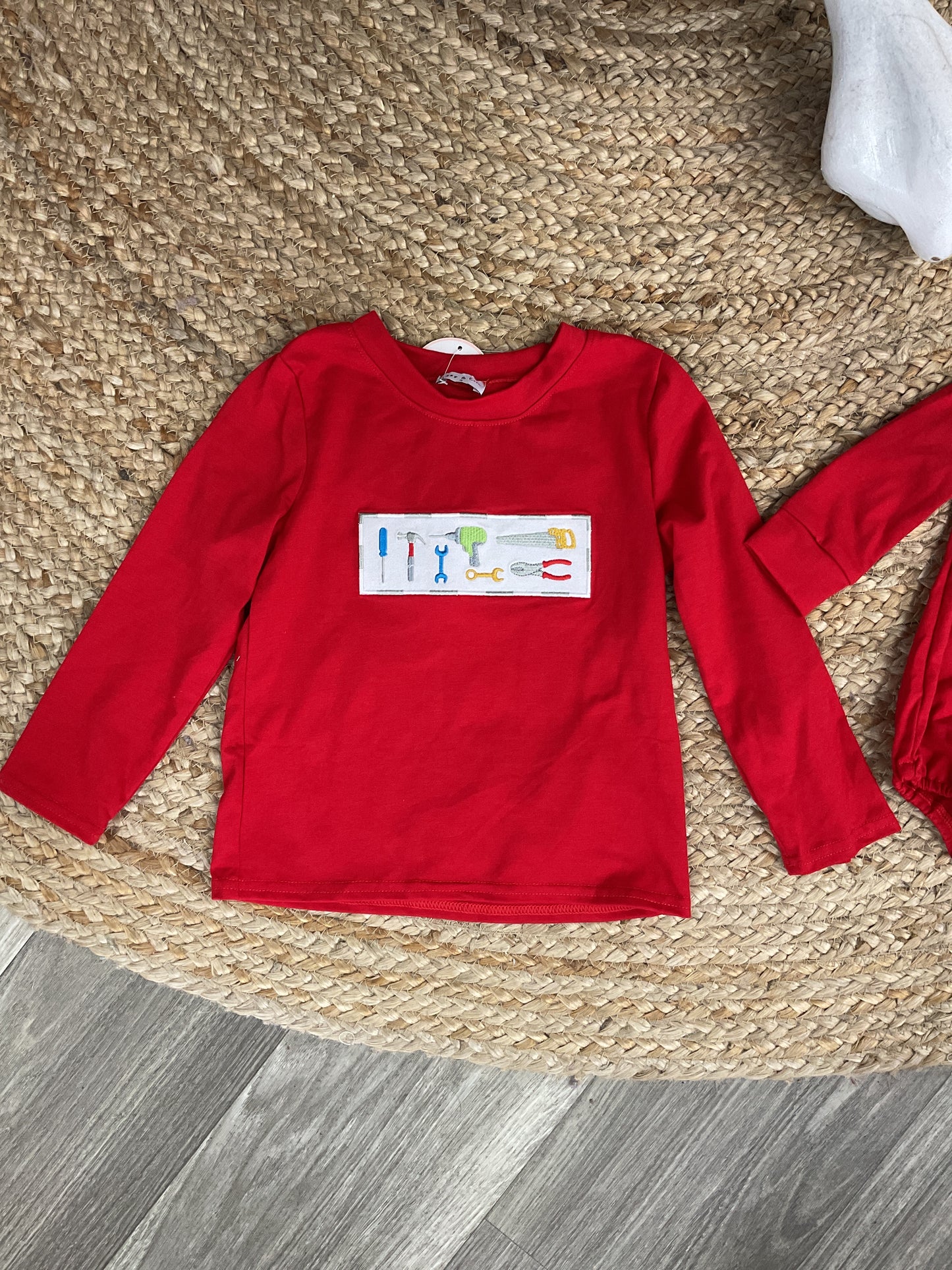 Red Tools Embroidered Shirt