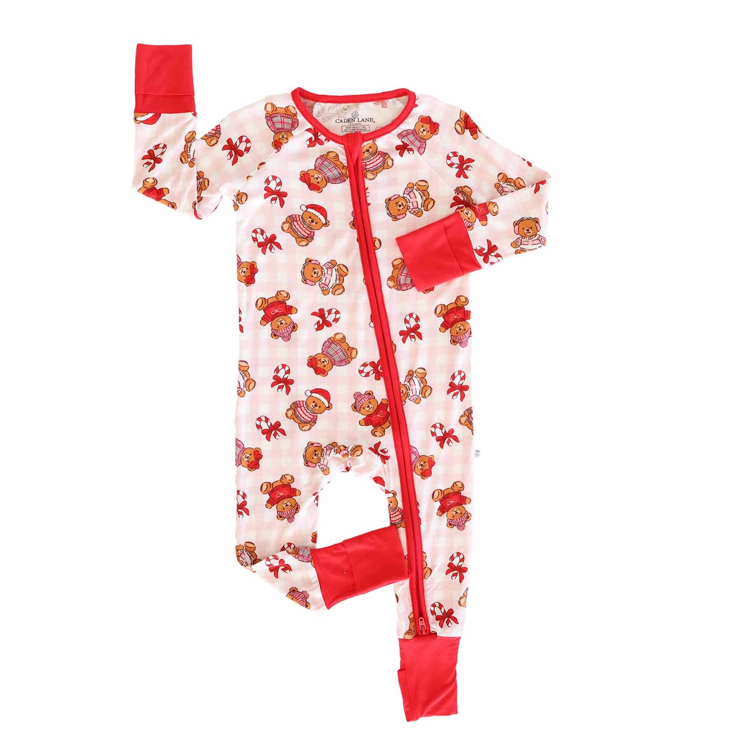 Beary Christmas Convertible Zip Romper | Pink