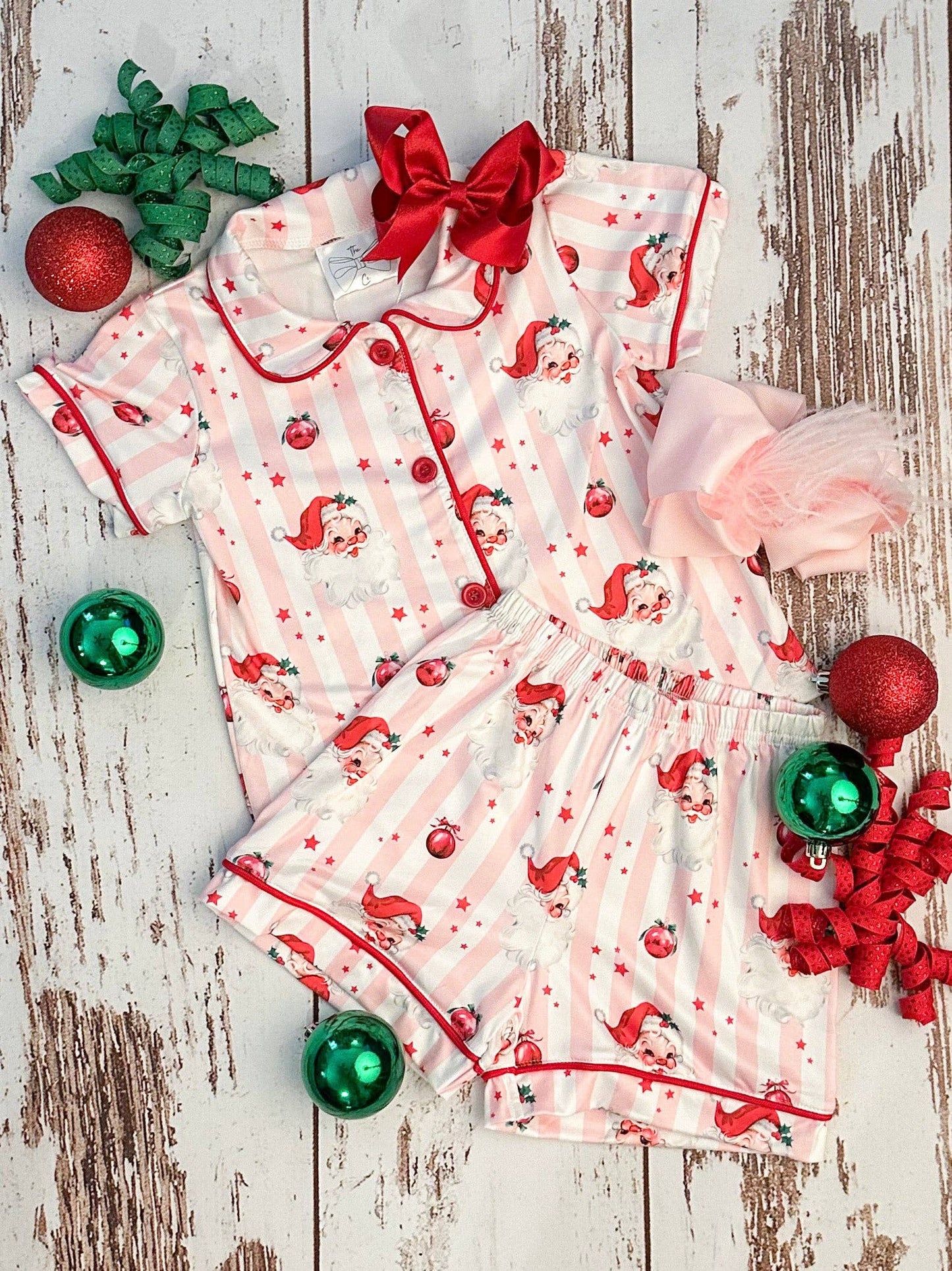 Mommy & Me Santa & Stripes Family Christmas Pajamas 2025