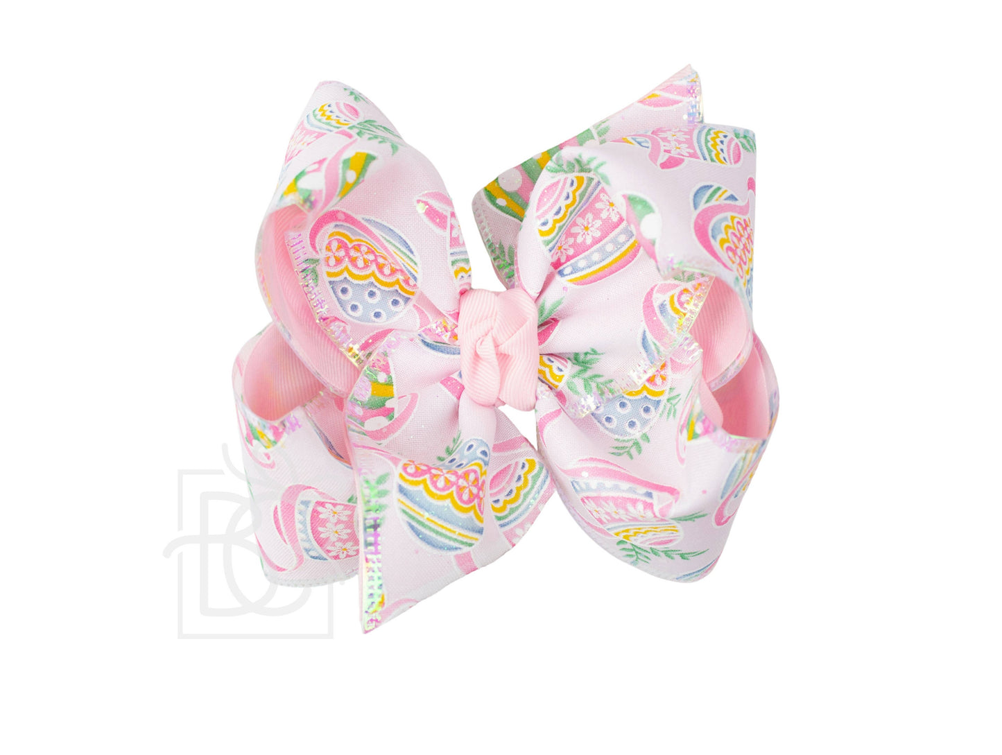 Easter Egg Hair Bow on Alligator Clip