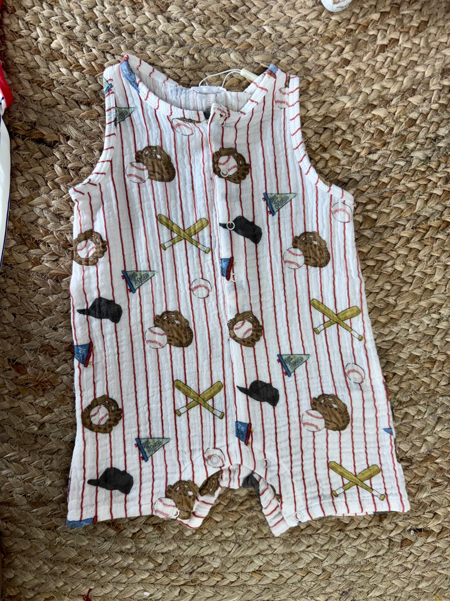 AD Vintage Baseball Romper