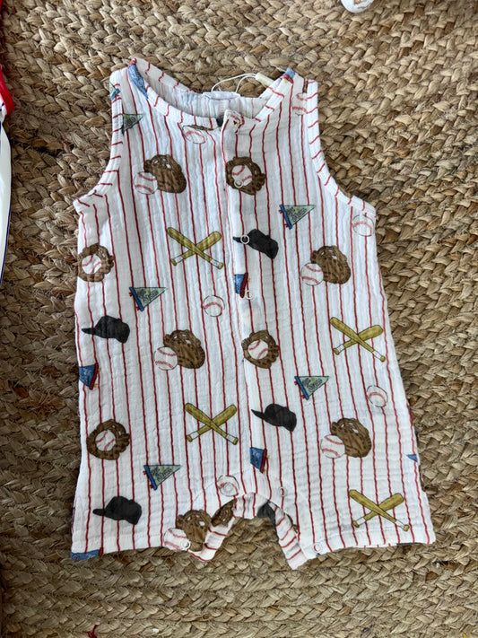 AD Vintage Baseball Romper