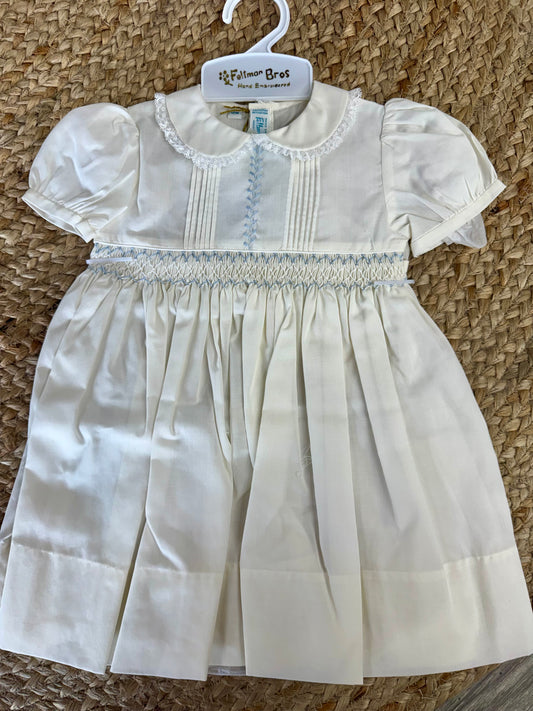 FB Ivory Vintage Smocked Dress