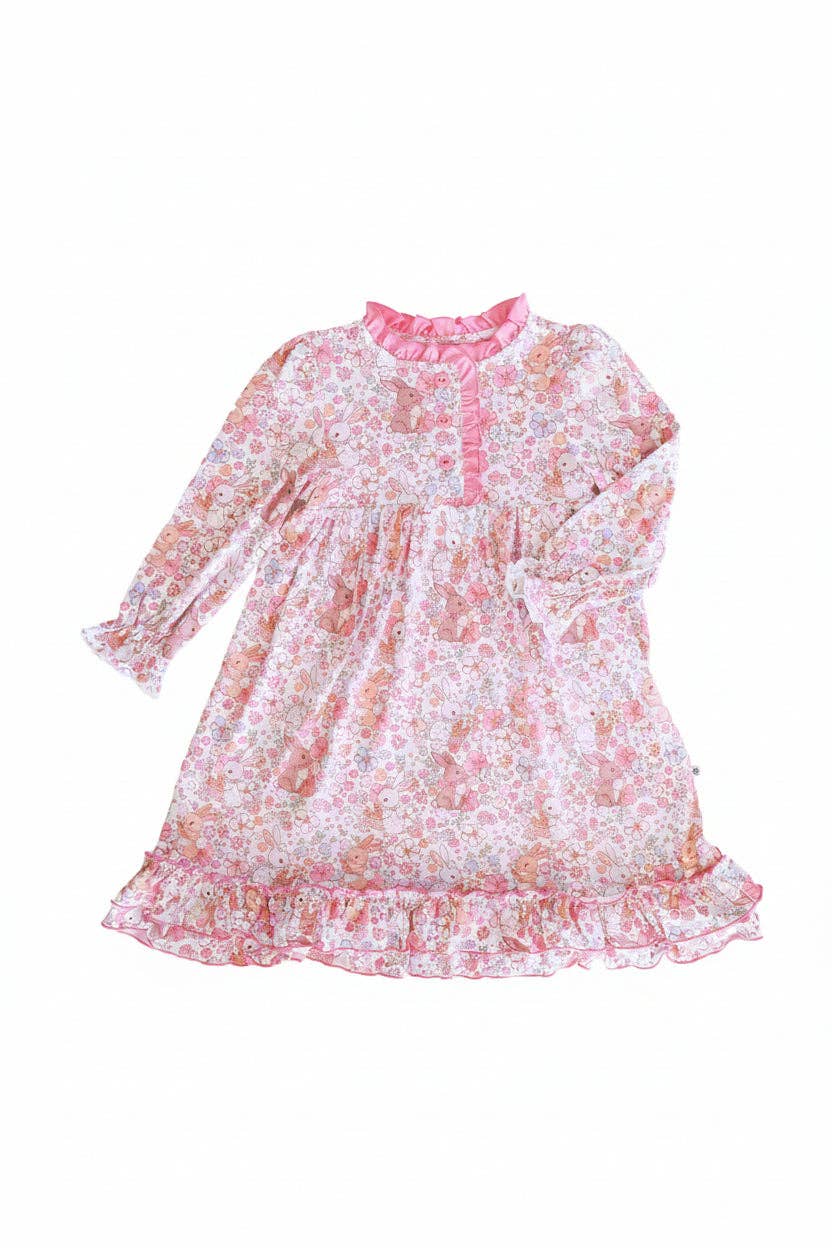 Long Sleeve Princess Ruffle Nightgown | Bunny Blossoms