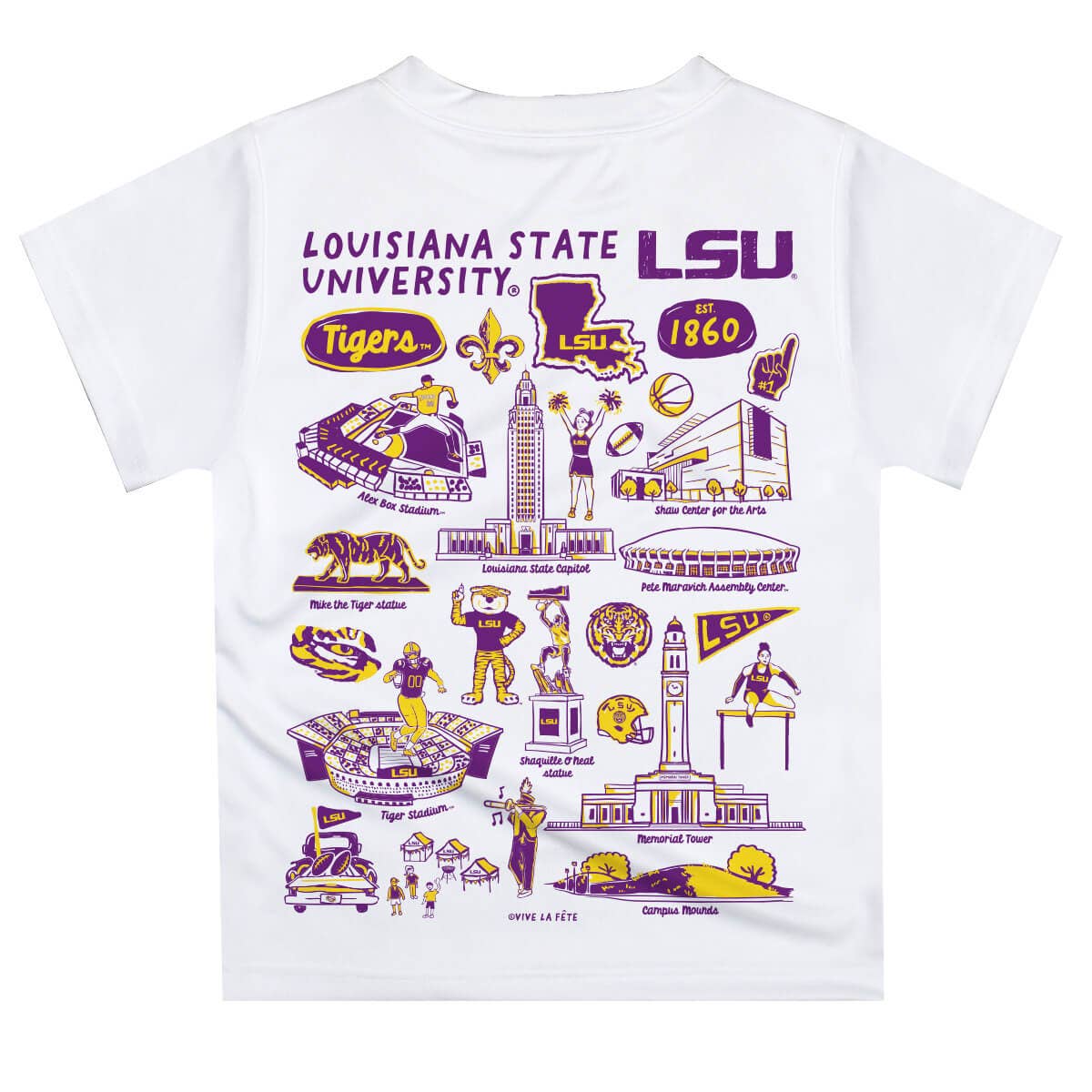 LSU Tigers Hand Sketched Impressions Boys T-Shirt