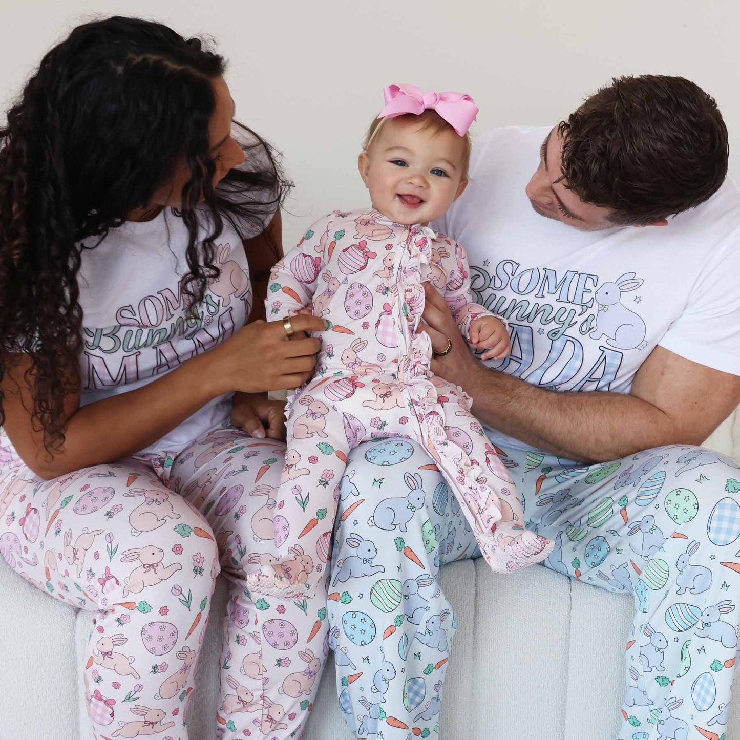Hoppy Spring Ruffle Zipper Footie | Pink