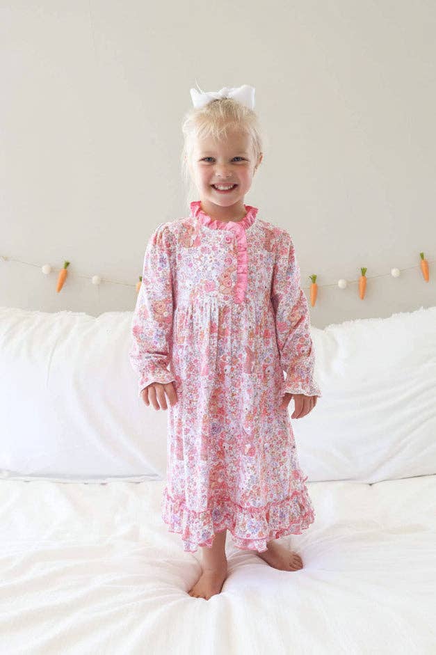 Long Sleeve Princess Ruffle Nightgown | Bunny Blossoms