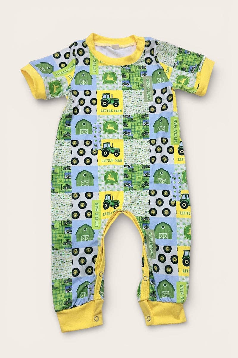 Tractor printed romper