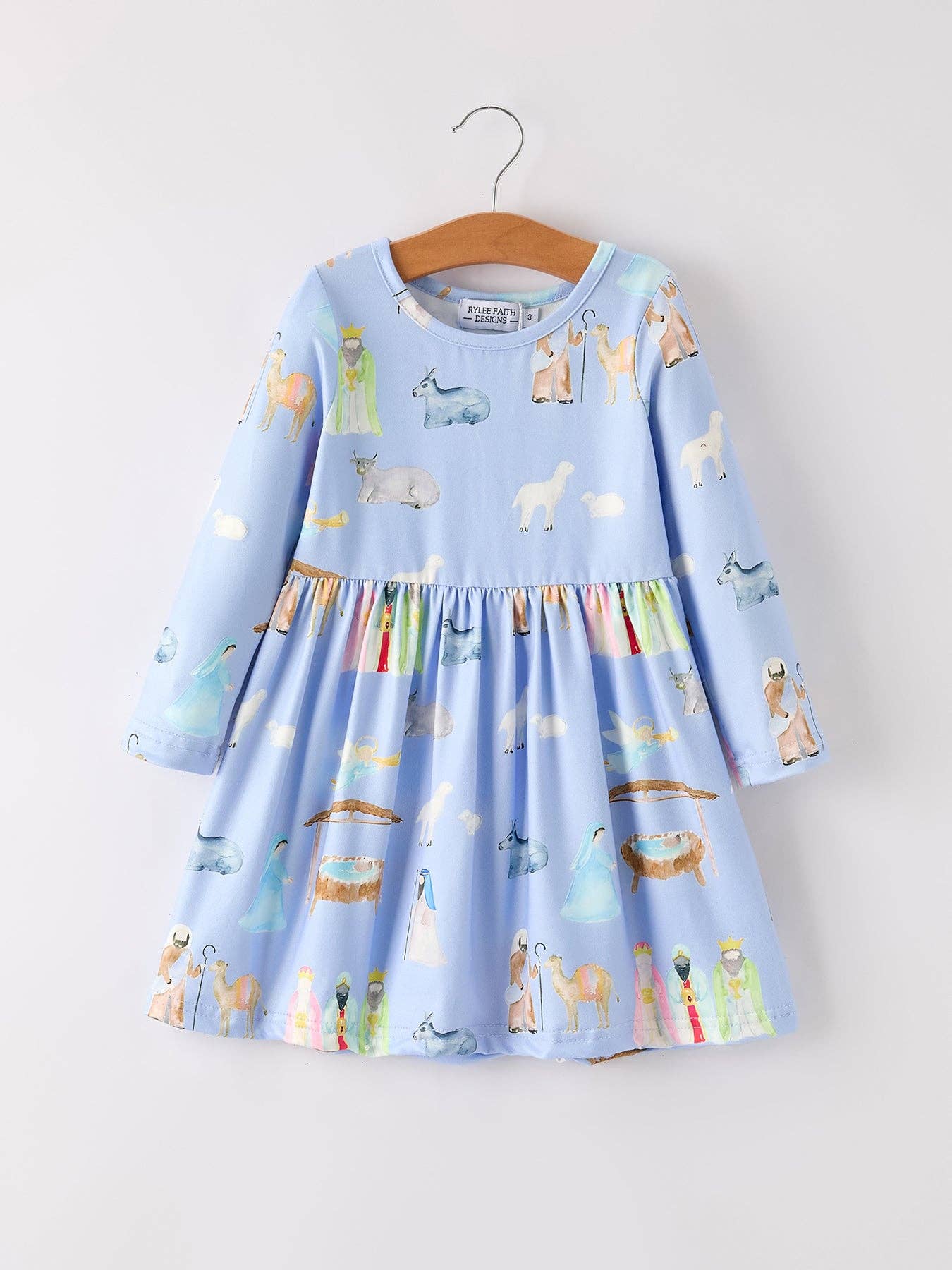 Nativity Girls Long Sleeve Dress