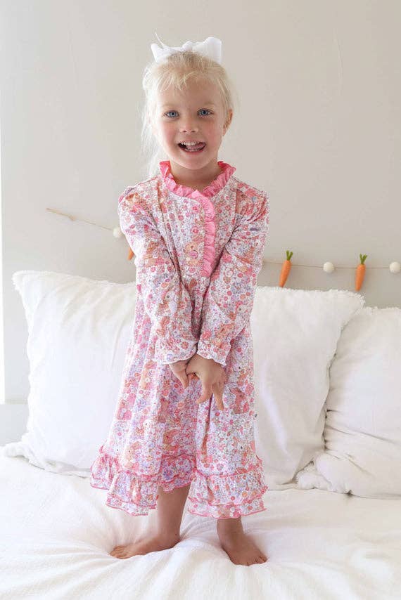 Long Sleeve Princess Ruffle Nightgown | Bunny Blossoms