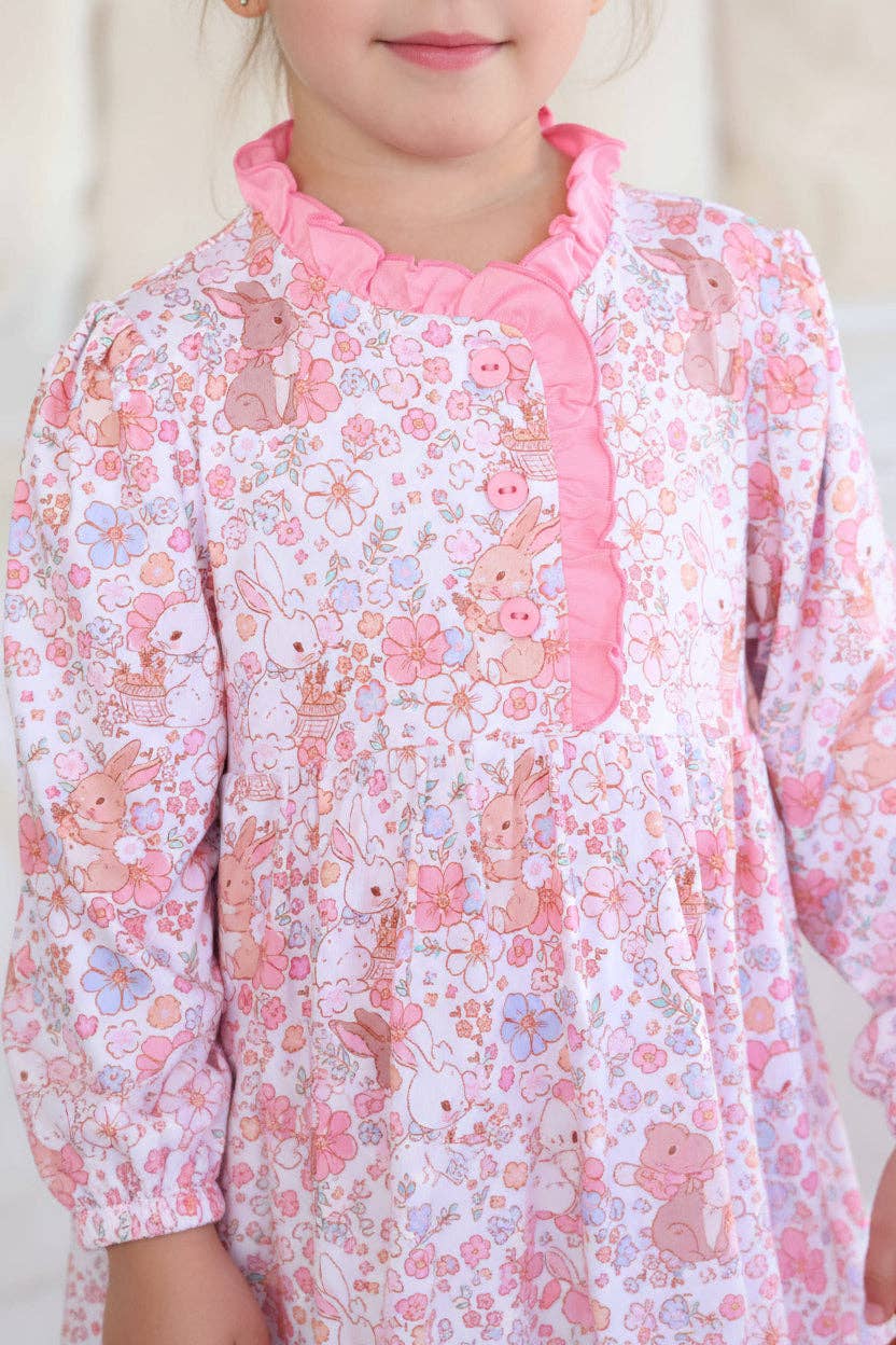 Long Sleeve Princess Ruffle Nightgown | Bunny Blossoms