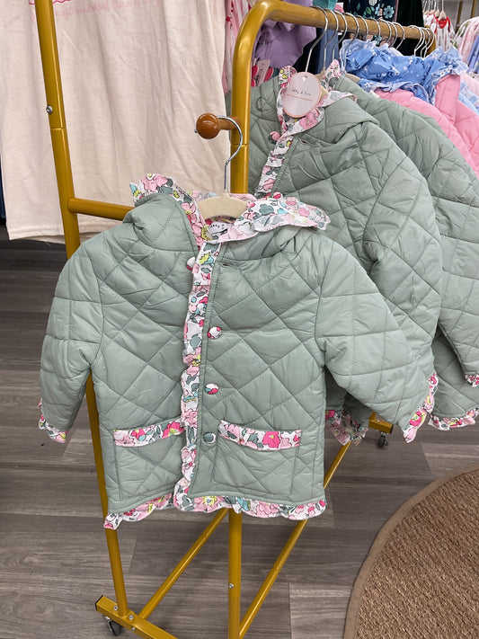 Sage Floral Printed Jacket