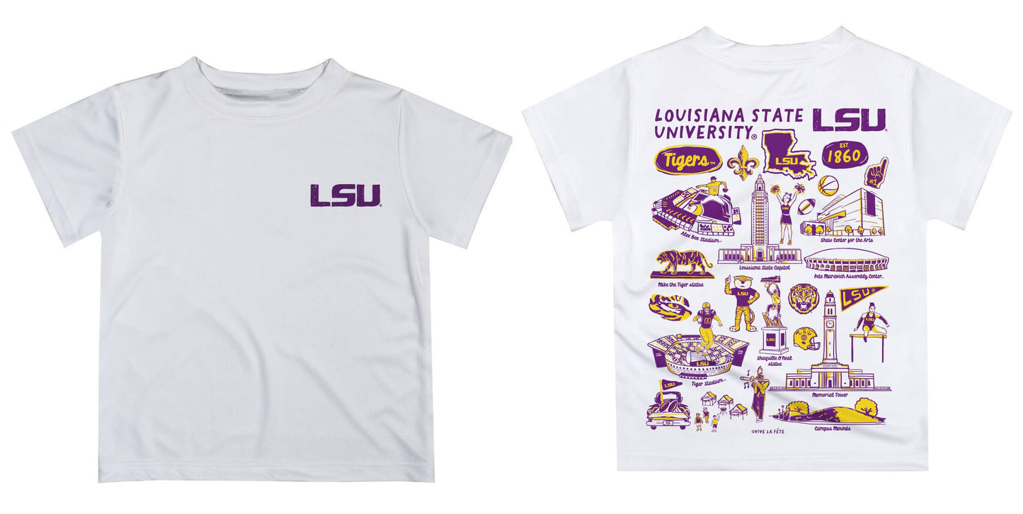 LSU Tigers Hand Sketched Impressions Boys T-Shirt