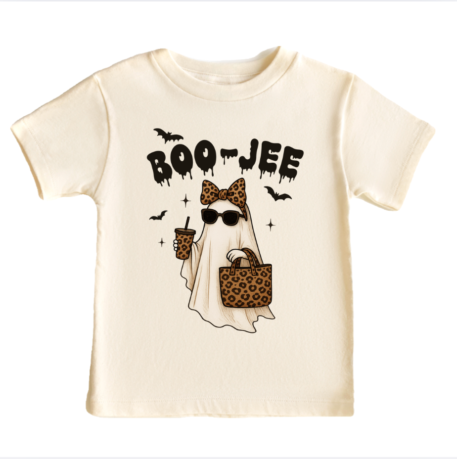Boo-Jee Ghosts Halloween Girls White Tee Shirt