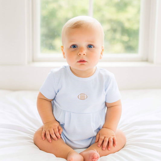 Touchdown Cutie Embroidered Bubble - Light Blue