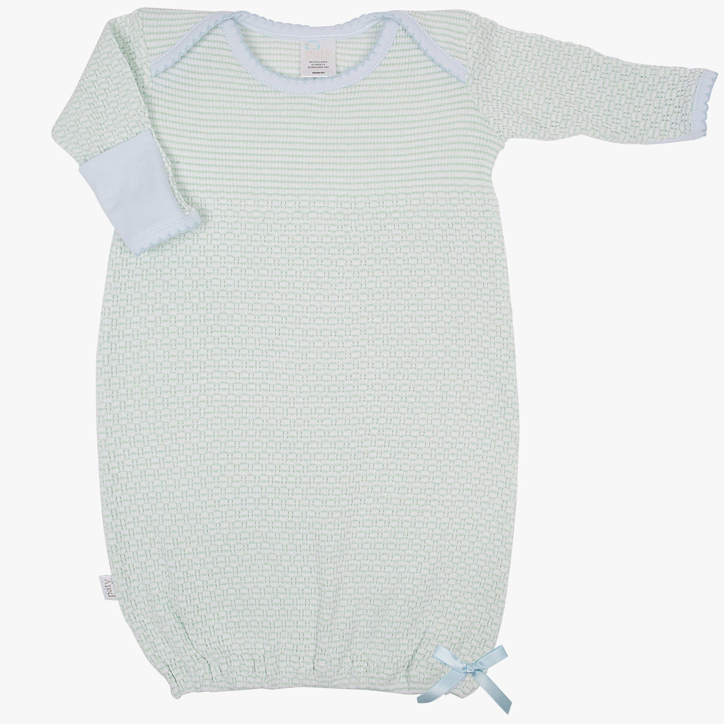 LS, Solid Stripe, Overlap Shoulder Gown #215J