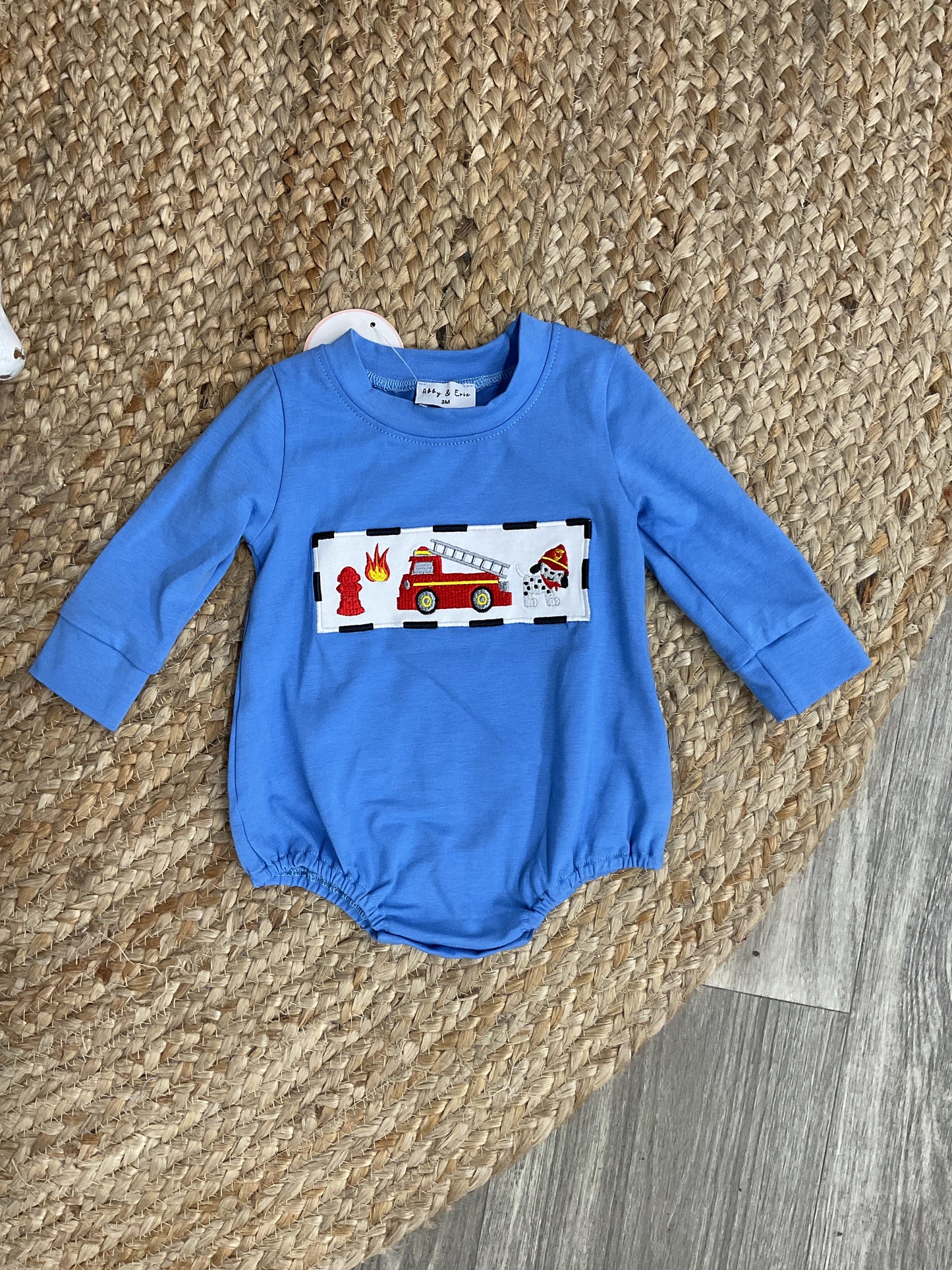 Blue Firefighter Romper
