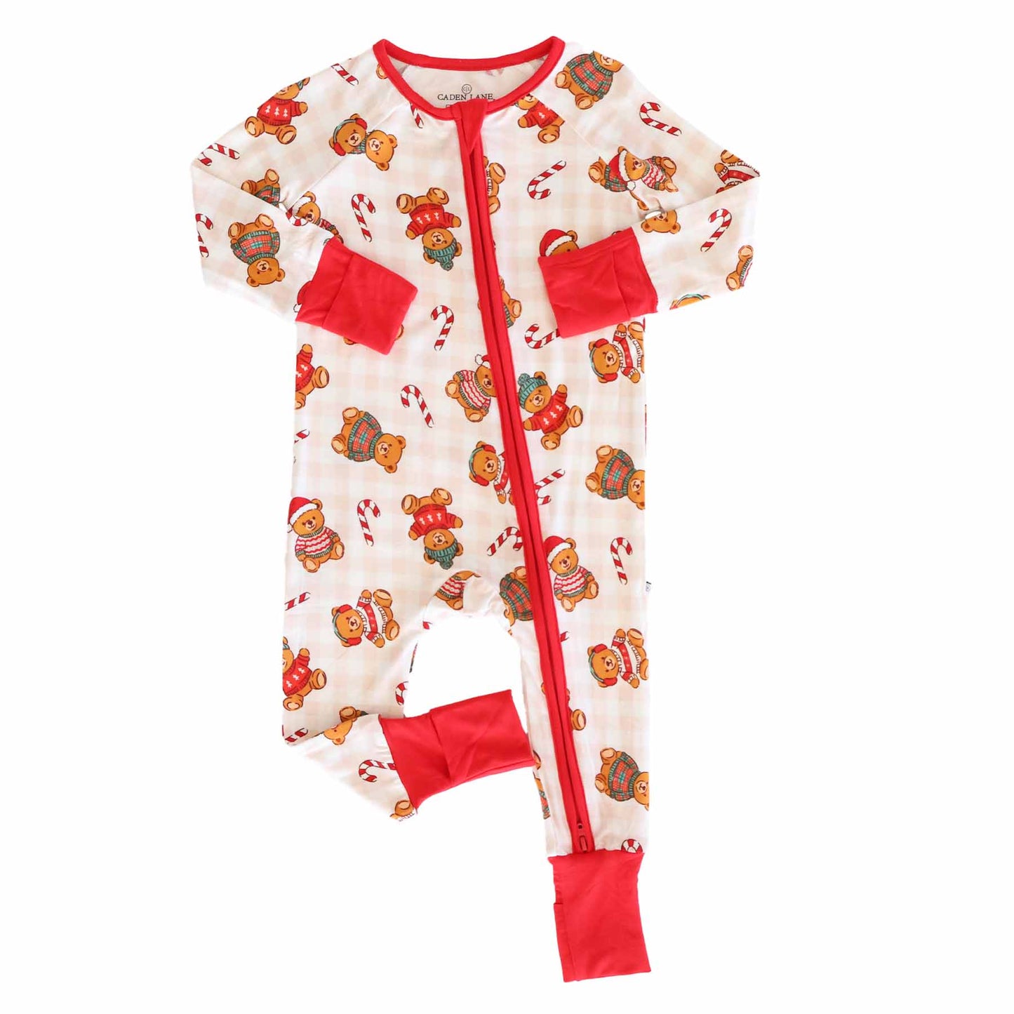 Beary Christmas Convertible Zip Romper | Neutral