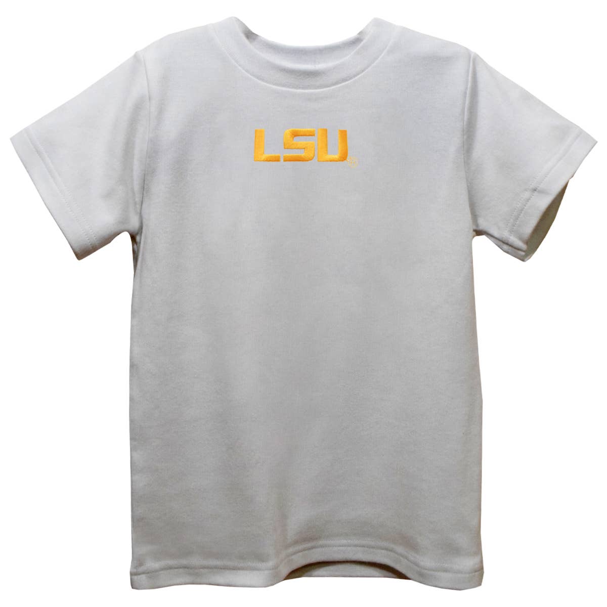 LSU Tigers Embroidered Purple Short Sleeve Boys