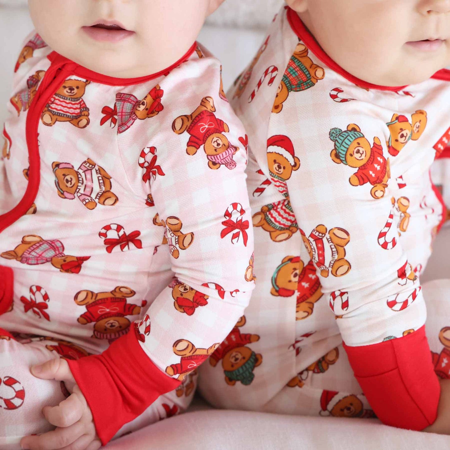 Beary Christmas Convertible Zip Romper | Neutral