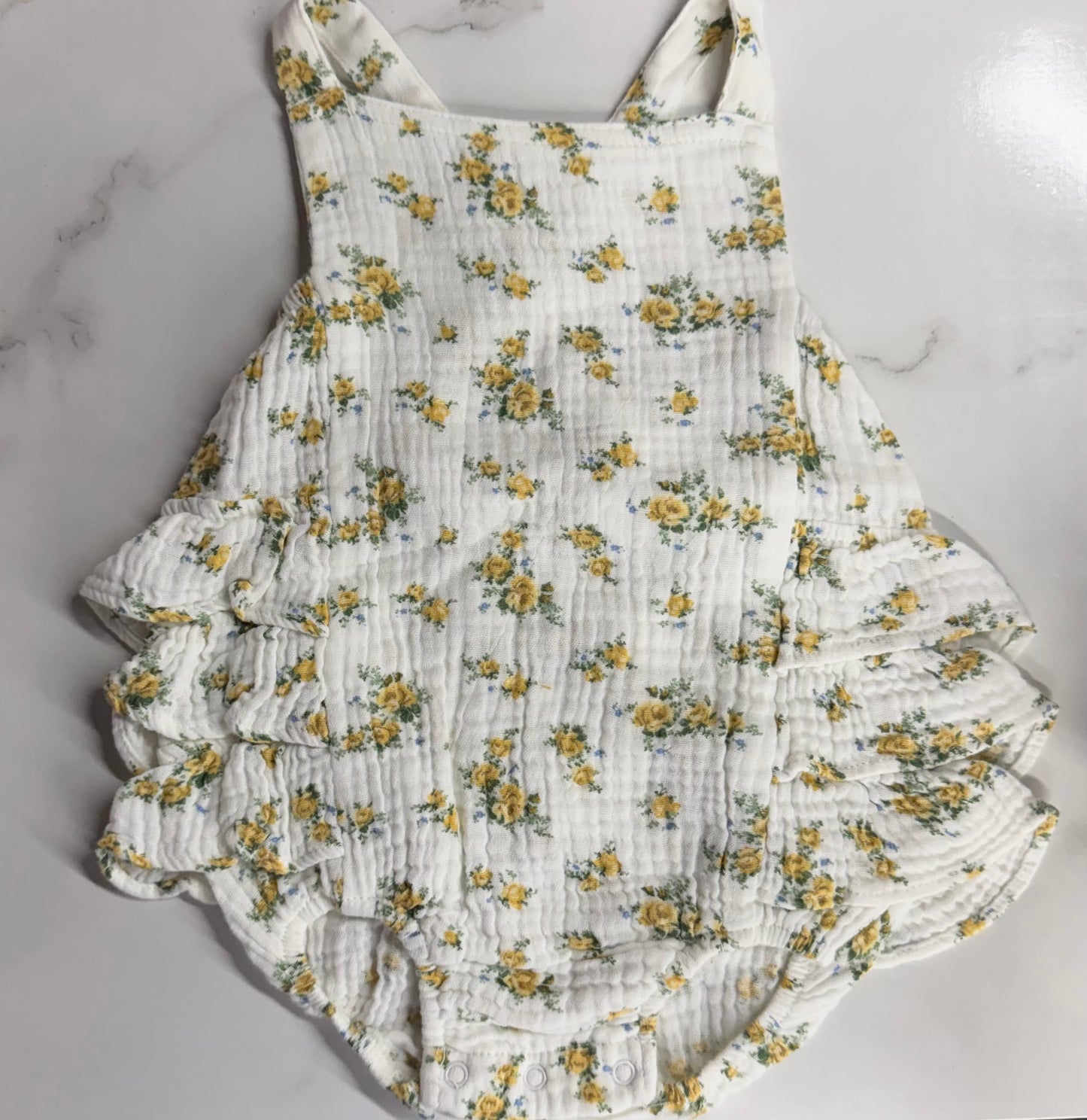 AD Sunshine Roses Ruffle Sunsuit