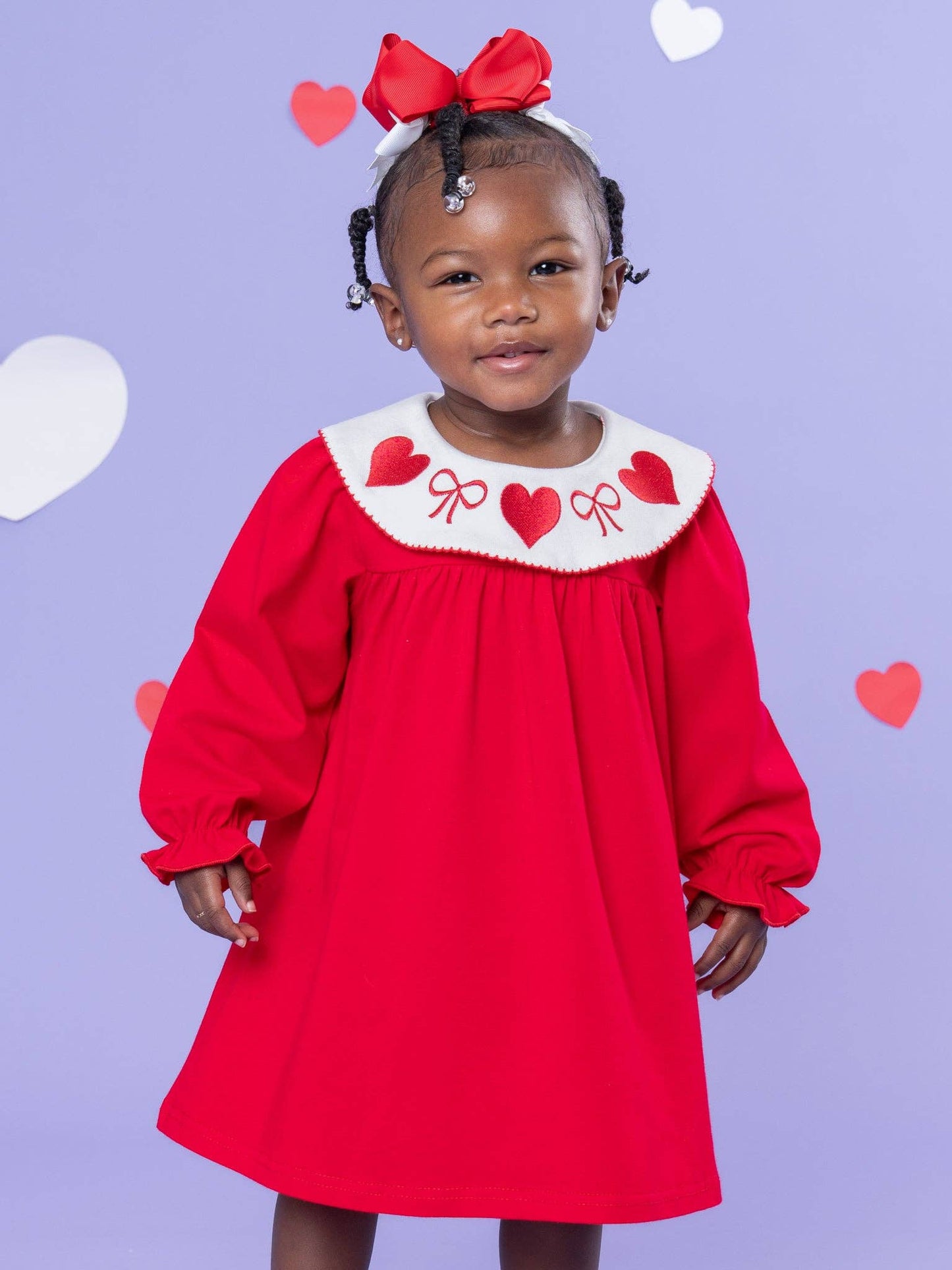 Ribbons & Hearts Embroidered Dress